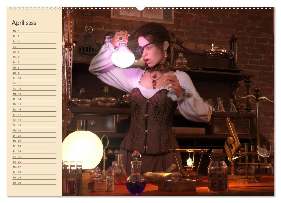 Steampunk - Forscher, Bastler und Erfinder (CALVENDO Wandkalender 2026)