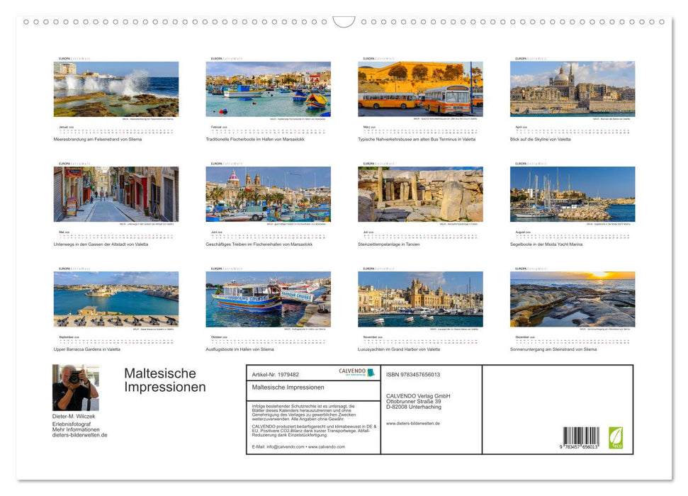 Maltesische Impressionen (CALVENDO Wandkalender 2026)