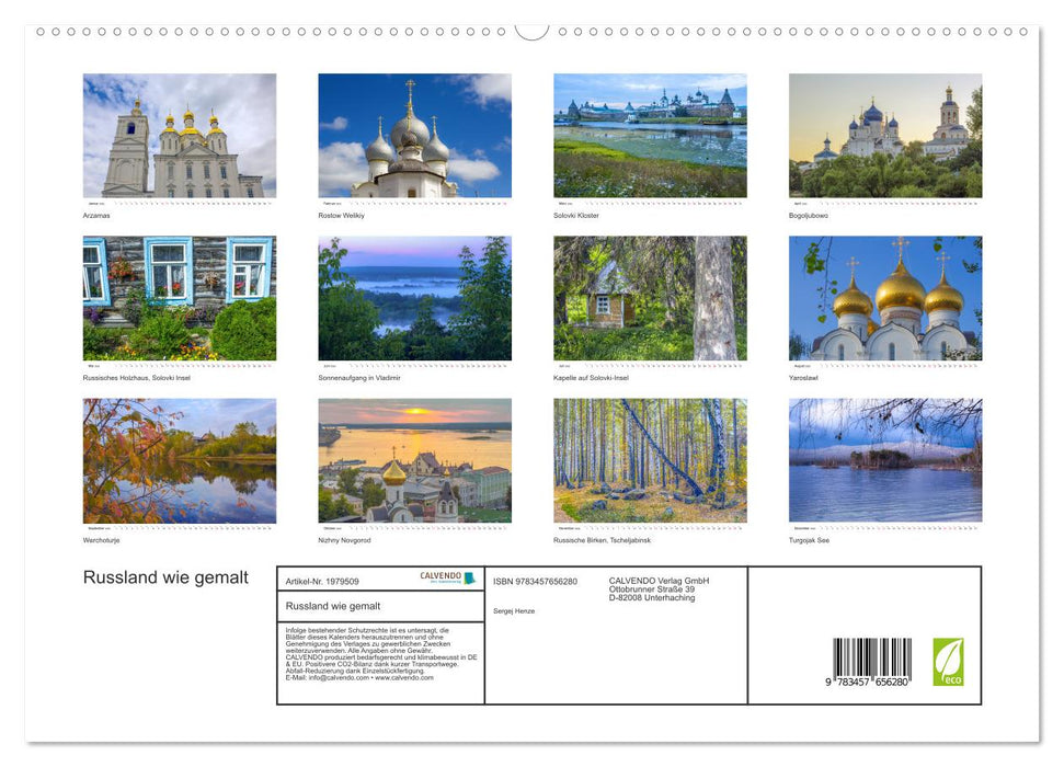 Russland wie gemalt (CALVENDO Premium Wandkalender 2026)