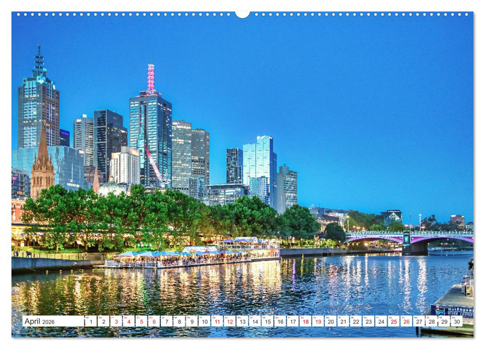 Melbourne - Sympathische Metropole Australiens (CALVENDO Premium Wandkalender 2026)
