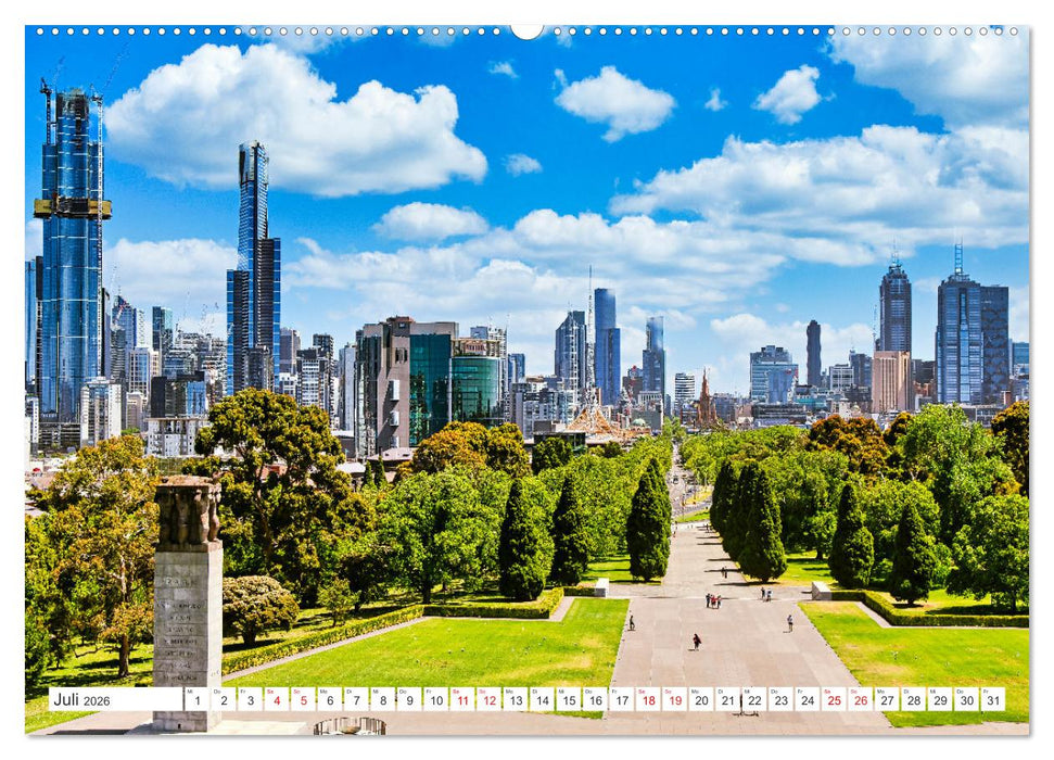 Melbourne - Sympathische Metropole Australiens (CALVENDO Premium Wandkalender 2026)