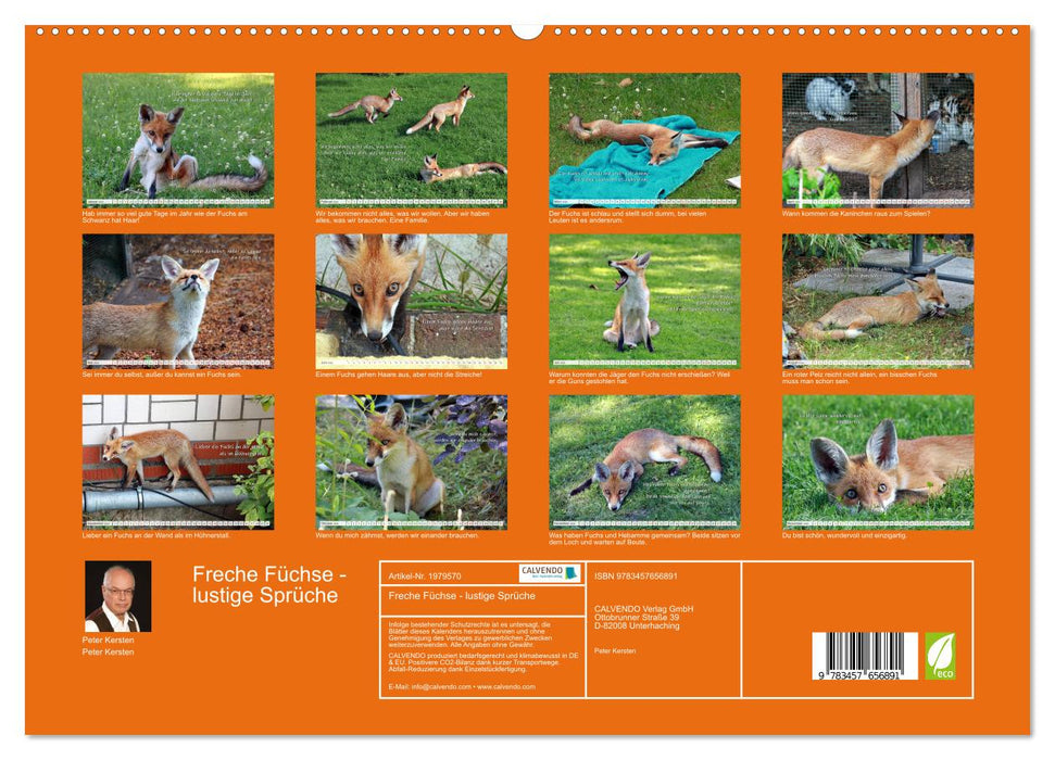 Freche Füchse - lustige Sprüche (CALVENDO Premium Wandkalender 2026)