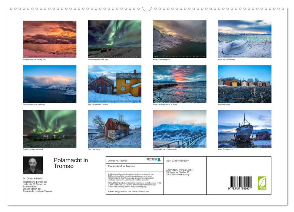 Polarnacht in Tromsø (CALVENDO Premium Wandkalender 2026)