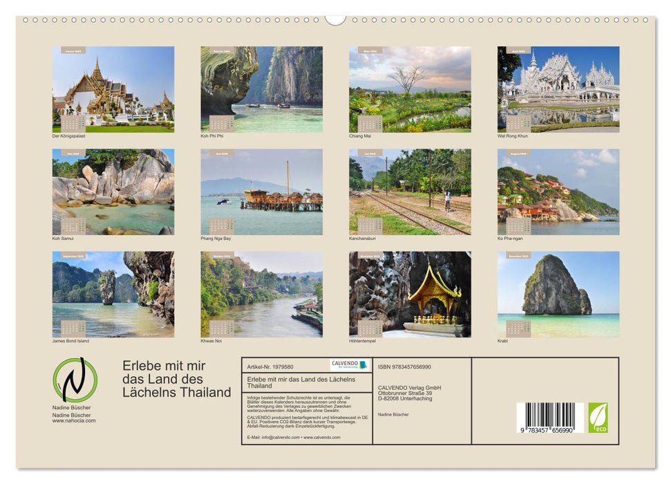 Erlebe mit mir das Land des Lächelns Thailand (CALVENDO Premium Wandkalender 2026)