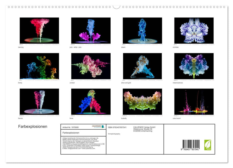 Farbexplosionen (CALVENDO Premium Wandkalender 2026)