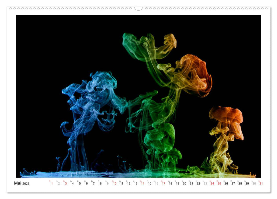 Farbexplosionen (CALVENDO Premium Wandkalender 2026)