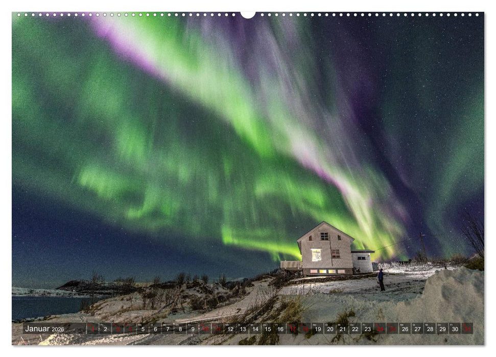 Aurora Borealis - Lichter des Nordens (CALVENDO Premium Wandkalender 2026)