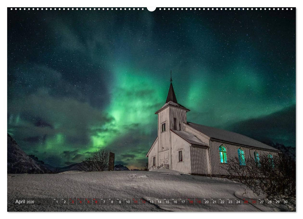 Aurora Borealis - Lichter des Nordens (CALVENDO Premium Wandkalender 2026)