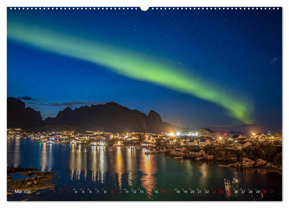 Aurora Borealis - Lichter des Nordens (CALVENDO Premium Wandkalender 2026)