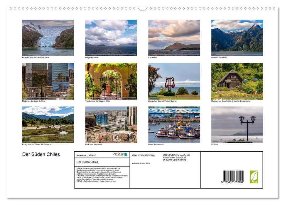 Der Süden Chiles (CALVENDO Wandkalender 2026)