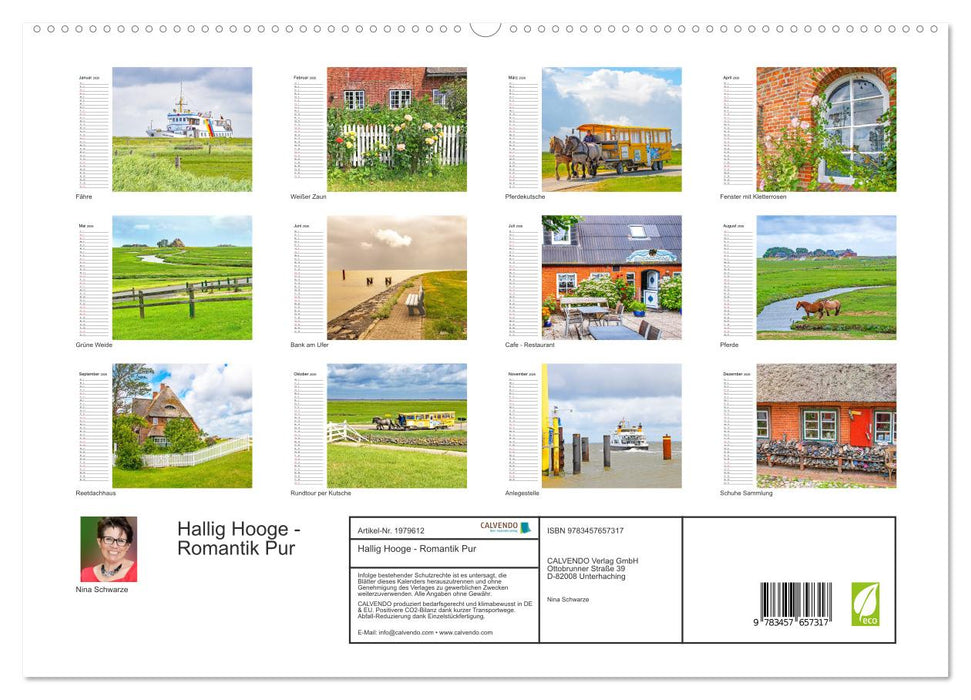 Hallig Hooge - Romantik Pur (CALVENDO Premium Wandkalender 2026)