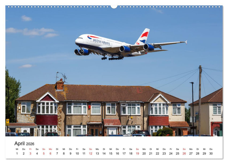 Flugzeugkalender - die besten Flugzeugbilder aus aller Welt (CALVENDO Premium Wandkalender 2026)