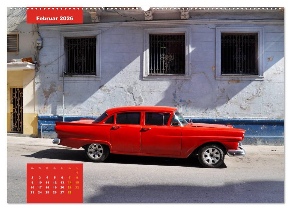 Erlebe mit mir Oldtimer auf Cuba (CALVENDO Premium Wandkalender 2026)