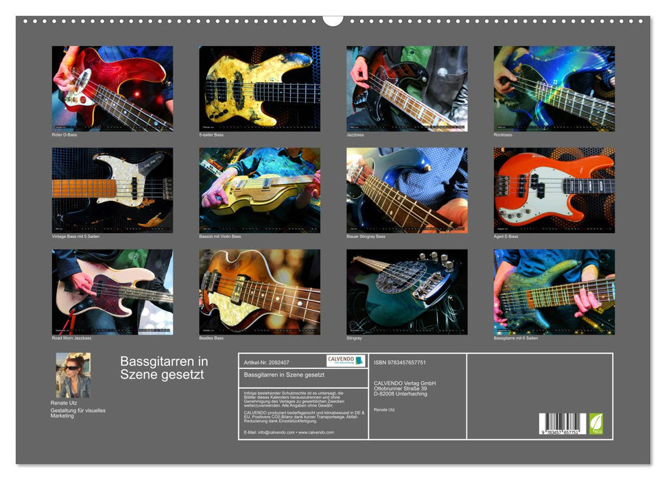 Bassgitarren in Szene gesetzt (CALVENDO Wandkalender 2026)
