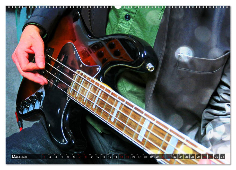 Bassgitarren in Szene gesetzt (CALVENDO Wandkalender 2026)