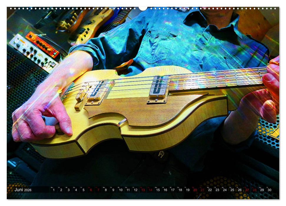 Bassgitarren in Szene gesetzt (CALVENDO Wandkalender 2026)