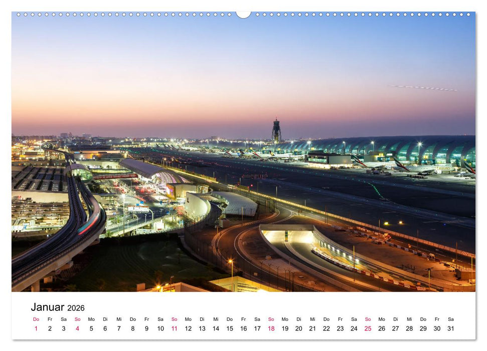 FLUGHÄFEN (CALVENDO Premium Wandkalender 2026)