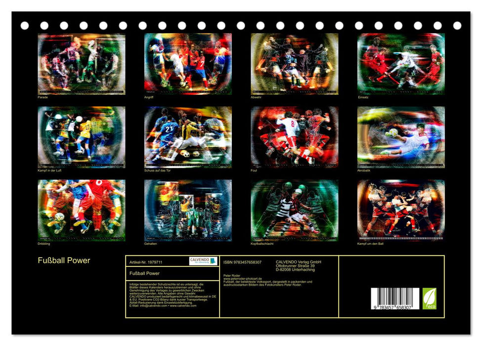 Fußball Power (CALVENDO Wandkalender 2026)