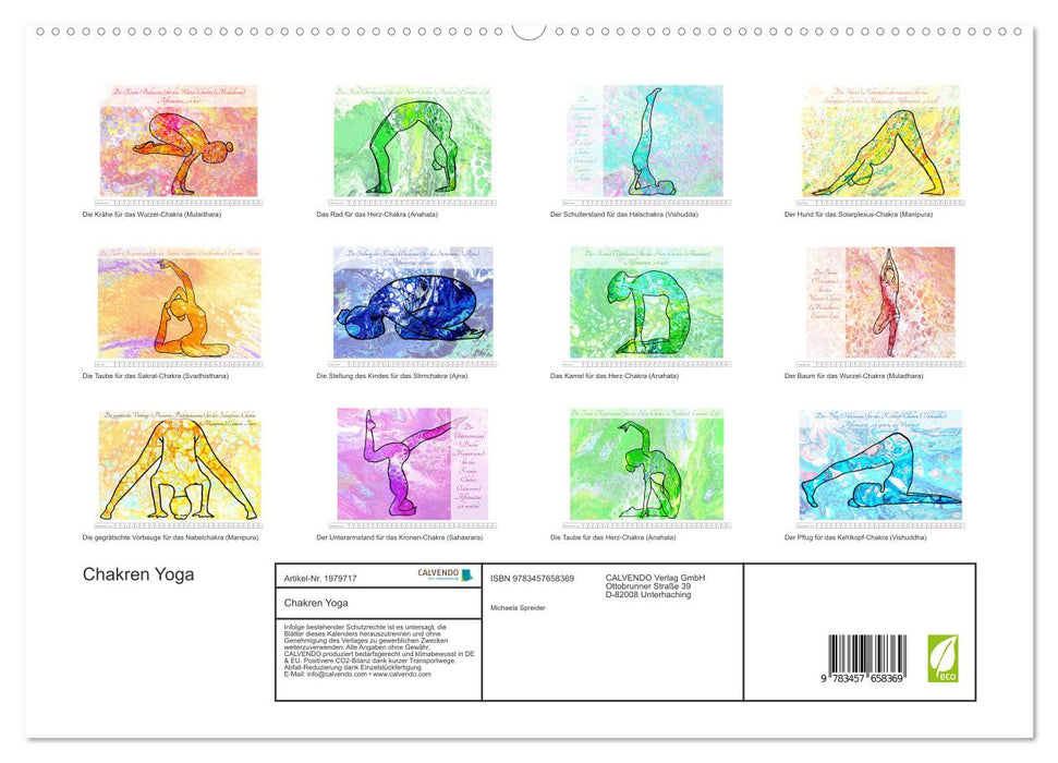 Chakren Yoga (CALVENDO Premium Wandkalender 2026)