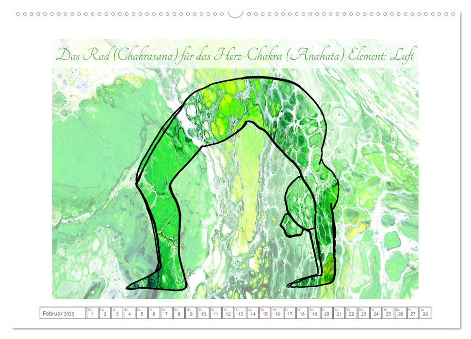 Chakren Yoga (CALVENDO Premium Wandkalender 2026)