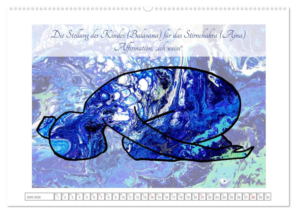 Chakren Yoga (CALVENDO Premium Wandkalender 2026)