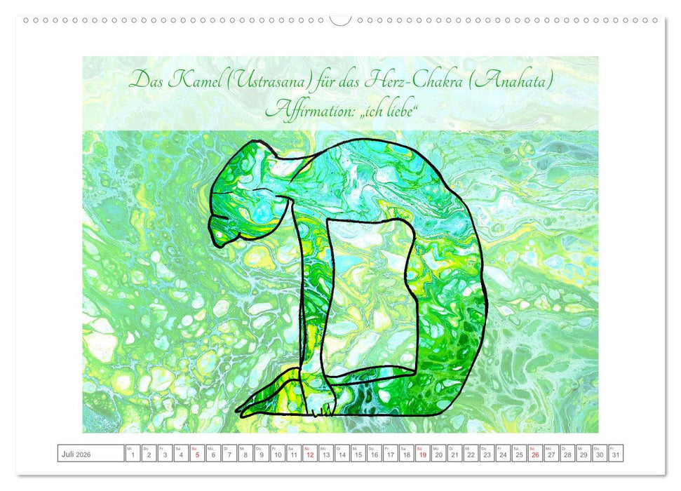 Chakren Yoga (CALVENDO Premium Wandkalender 2026)