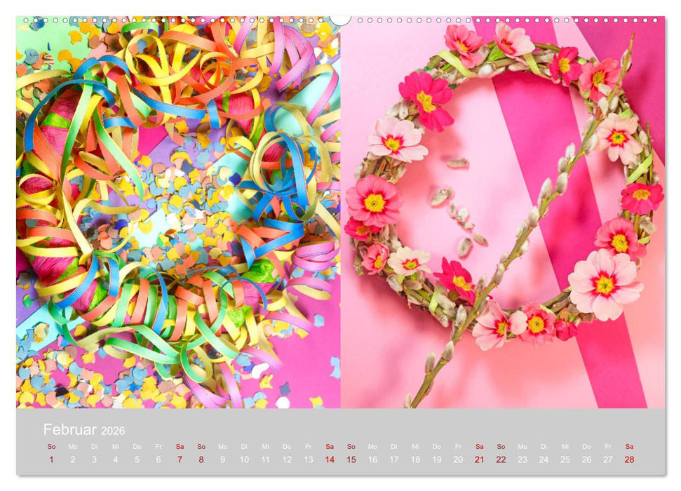 Mit eigenen Kranzarrangements durch das Jahr (CALVENDO Premium Wandkalender 2026)