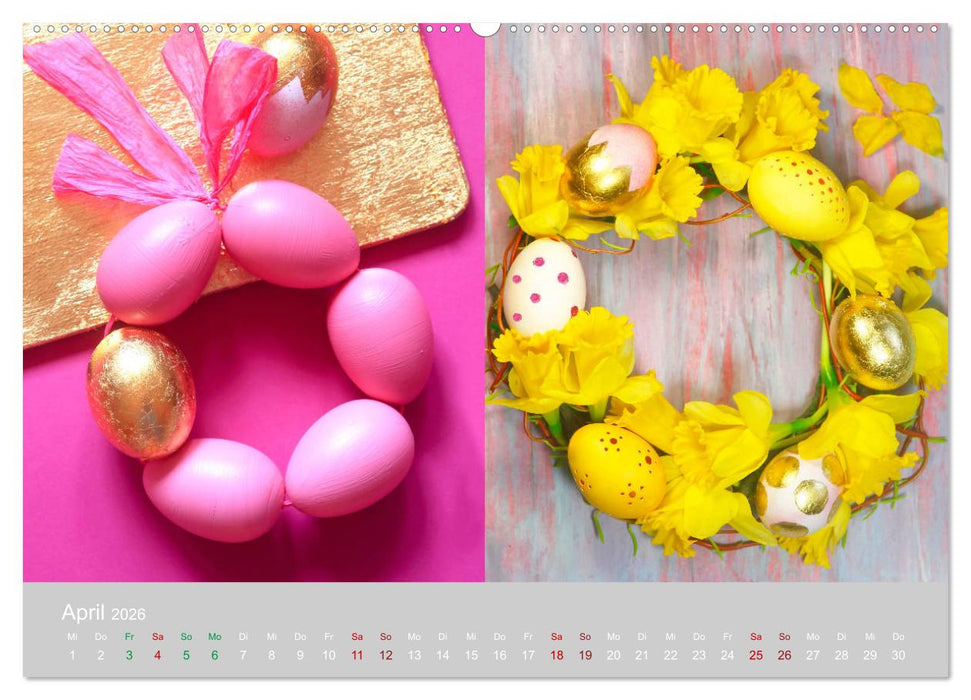 Mit eigenen Kranzarrangements durch das Jahr (CALVENDO Premium Wandkalender 2026)