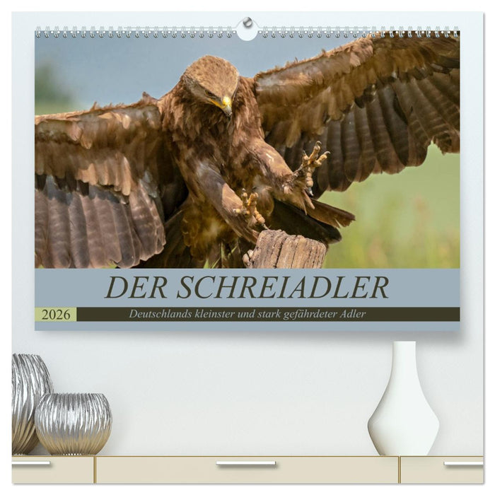 Der Schreiadler (Clanga pomarina) - Deutschands kleinster und stark gefährdeter Adler. (CALVENDO Premium Wandkalender 2026)