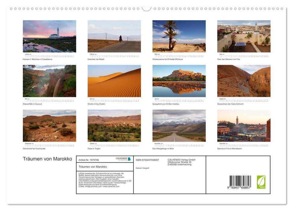 Träumen von Marokko (CALVENDO Premium Wandkalender 2026)