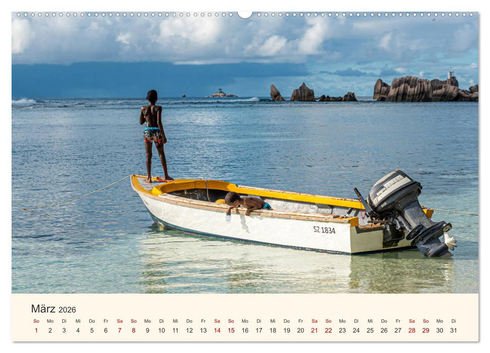 Sehnsucht Seychellen (CALVENDO Premium Wandkalender 2026)