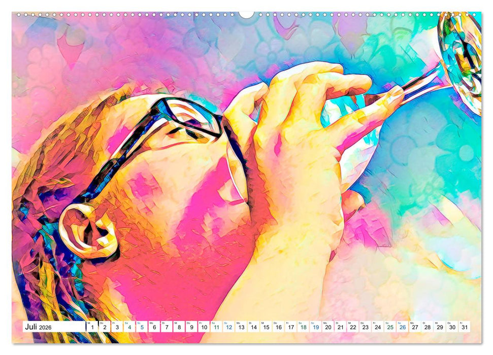 Hallo Sommer - Artwork (CALVENDO Premium Wandkalender 2026)