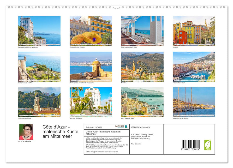 Côte d’Azur - malerische Küste am Mittelmeer (CALVENDO Premium Wandkalender 2026)