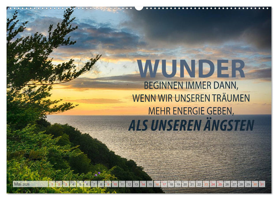 Motivation und Meer (CALVENDO Premium Wandkalender 2026)