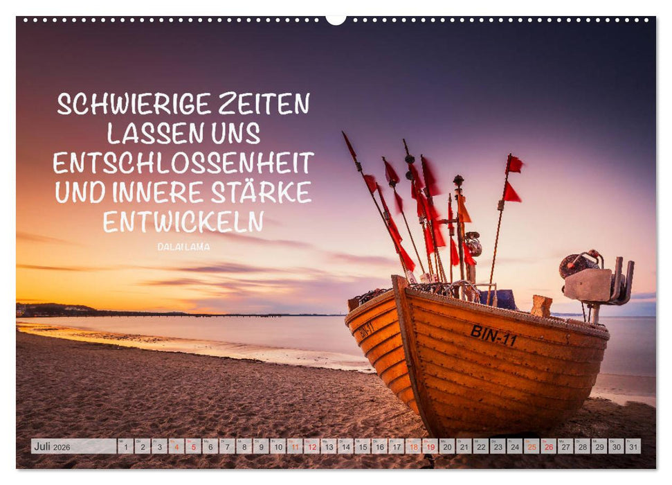 Motivation und Meer (CALVENDO Premium Wandkalender 2026)