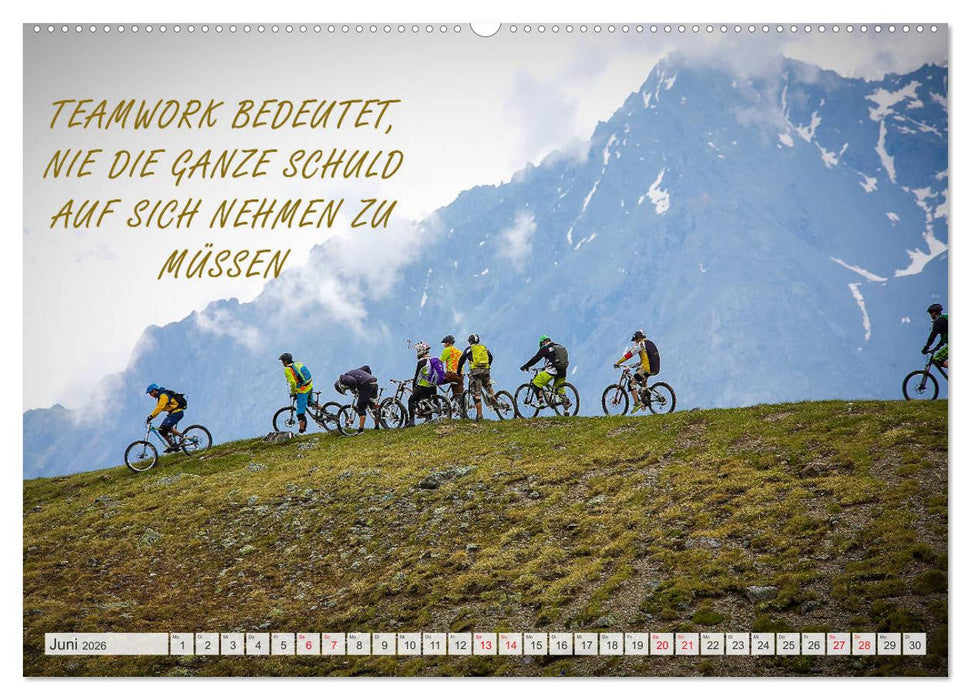 Positive Gedanken - Motivation und Mountainbike (CALVENDO Premium Wandkalender 2026)