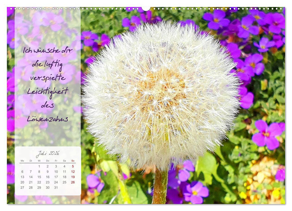 Blühende Herzenswünsche für Dich! (CALVENDO Premium Wandkalender 2026)