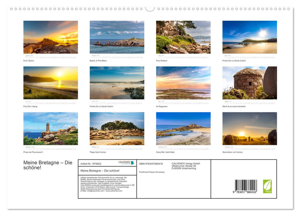 Meine Bretagne – Die schöne! (CALVENDO Premium Wandkalender 2026)