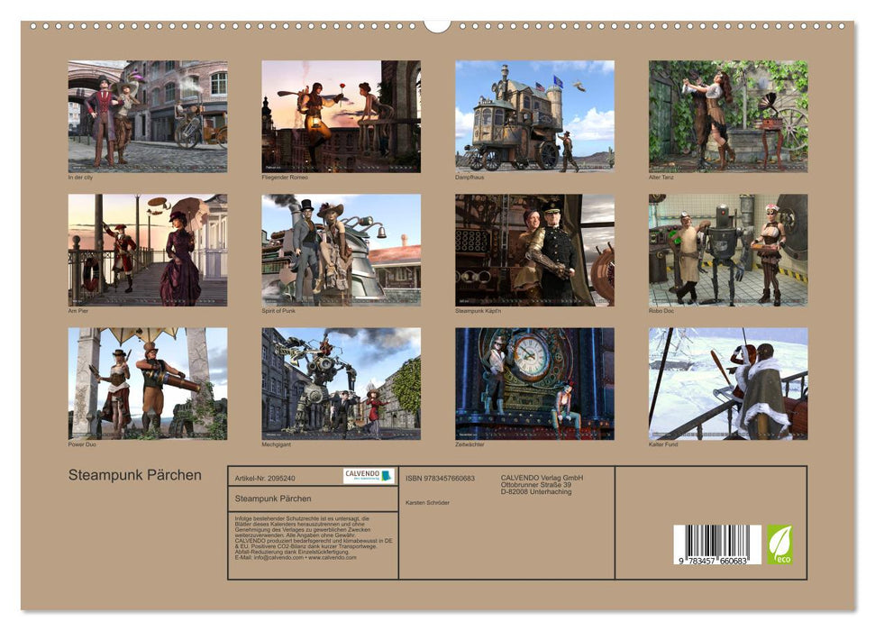 Steampunk Pärchen (CALVENDO Premium Wandkalender 2026)
