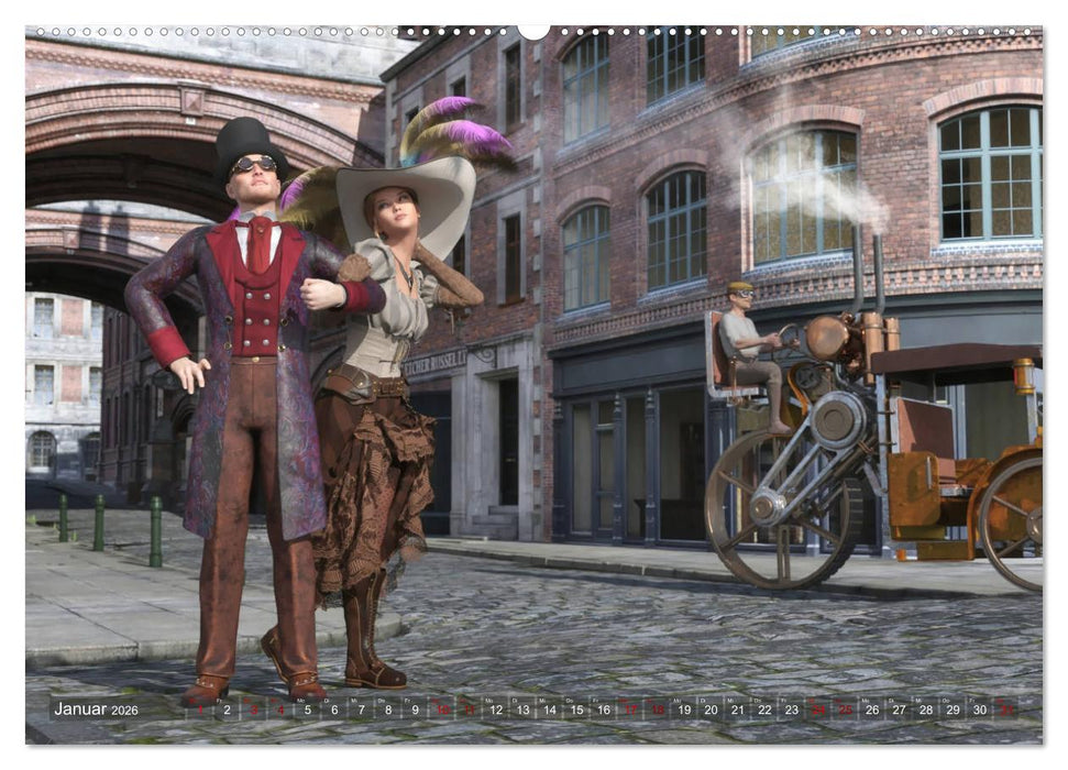 Steampunk Pärchen (CALVENDO Premium Wandkalender 2026)