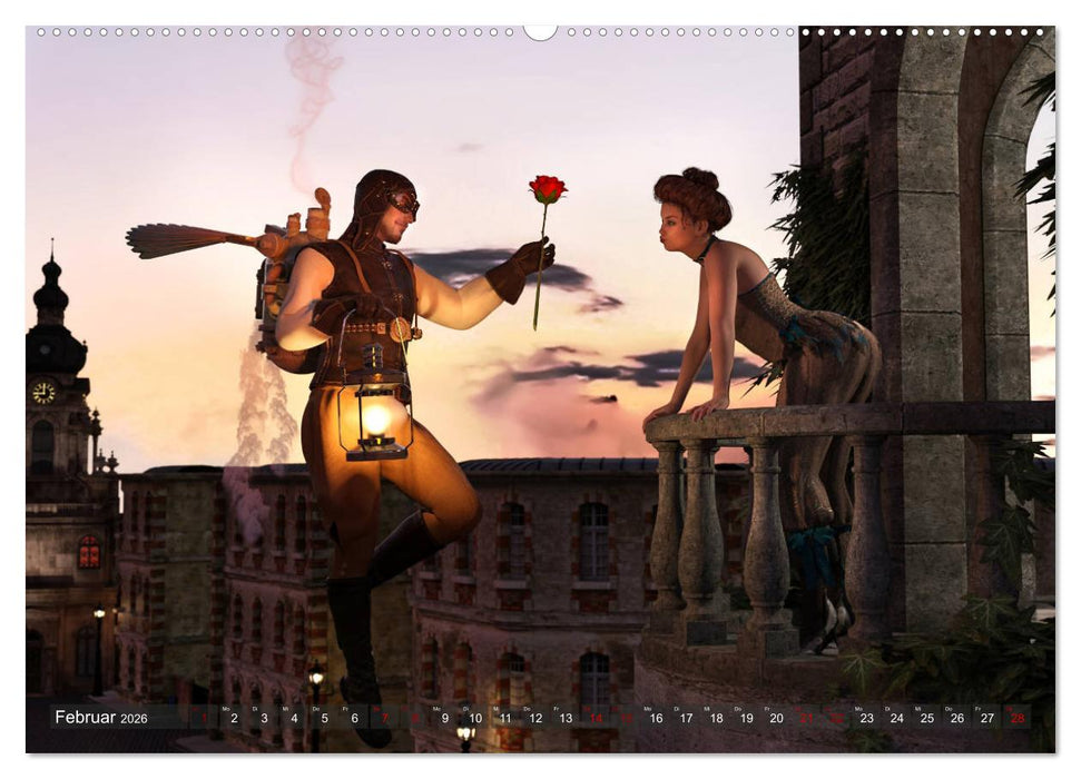 Steampunk Pärchen (CALVENDO Premium Wandkalender 2026)