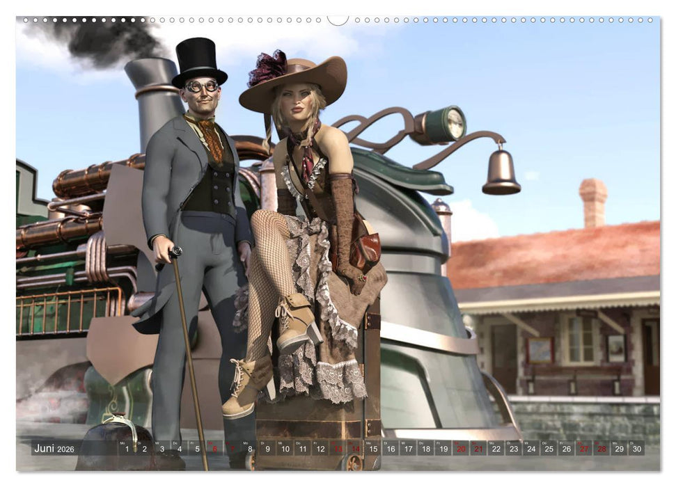 Steampunk Pärchen (CALVENDO Premium Wandkalender 2026)