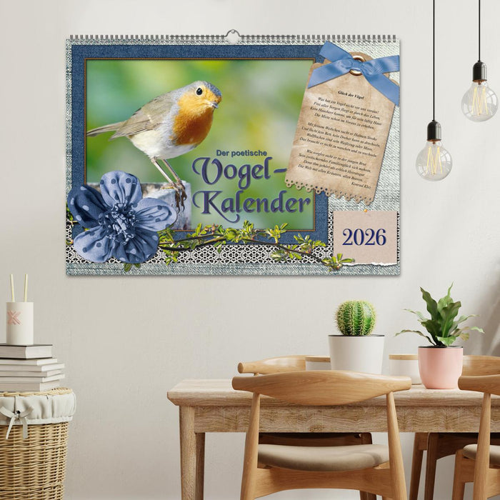Der poetische Vogelkalender (CALVENDO Wandkalender 2026)