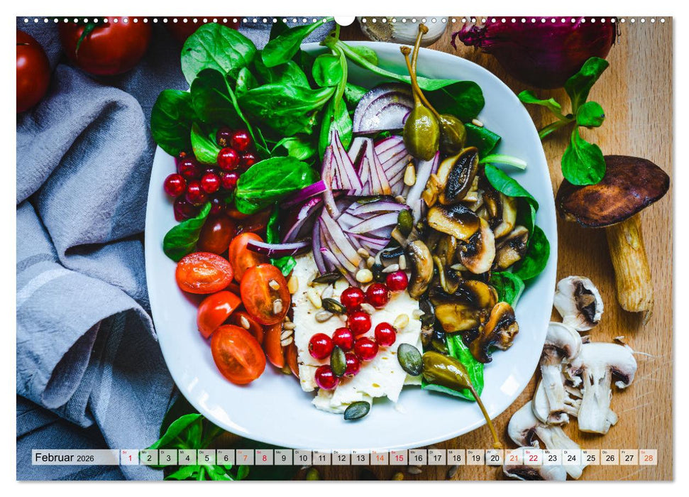 Leckere Salate (CALVENDO Premium Wandkalender 2026)