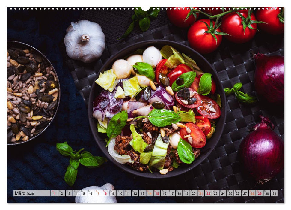 Leckere Salate (CALVENDO Premium Wandkalender 2026)