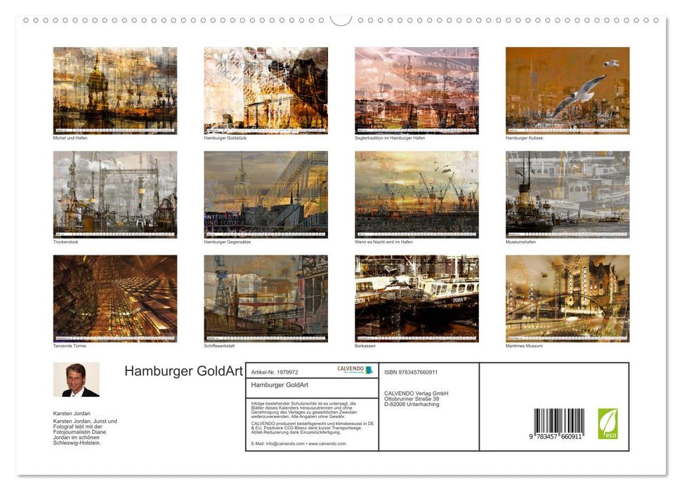 Hamburger GoldArt (CALVENDO Premium Wandkalender 2026)