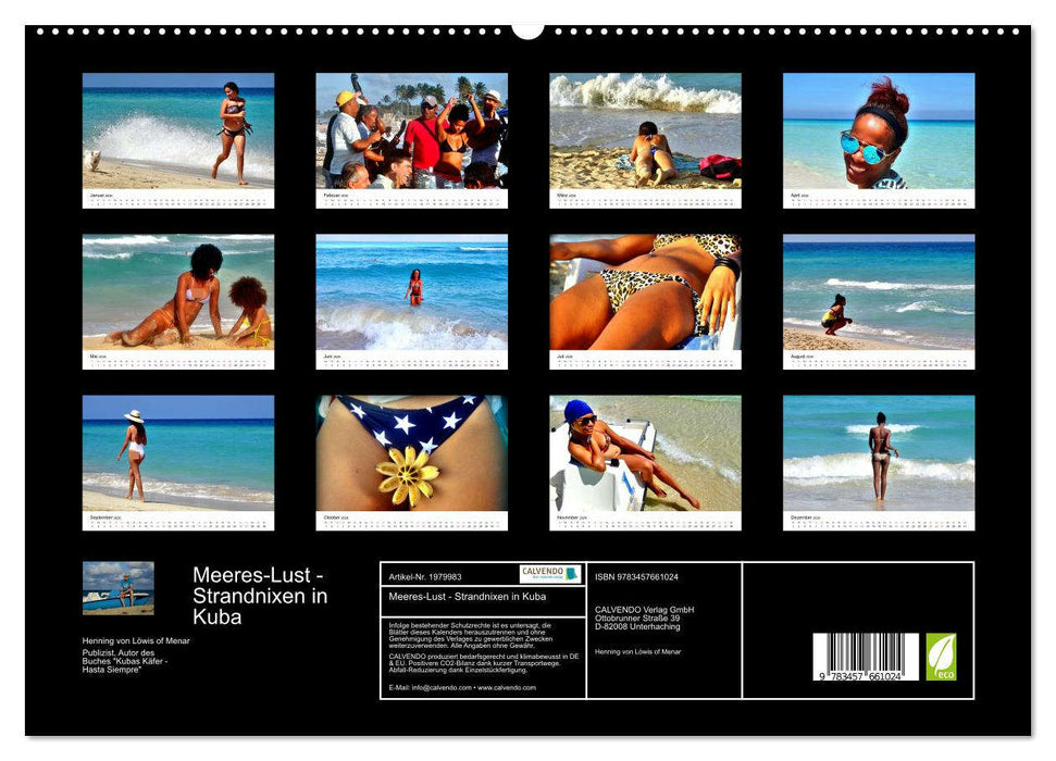 Meeres-Lust - Strandnixen in Kuba (CALVENDO Premium Wandkalender 2026)