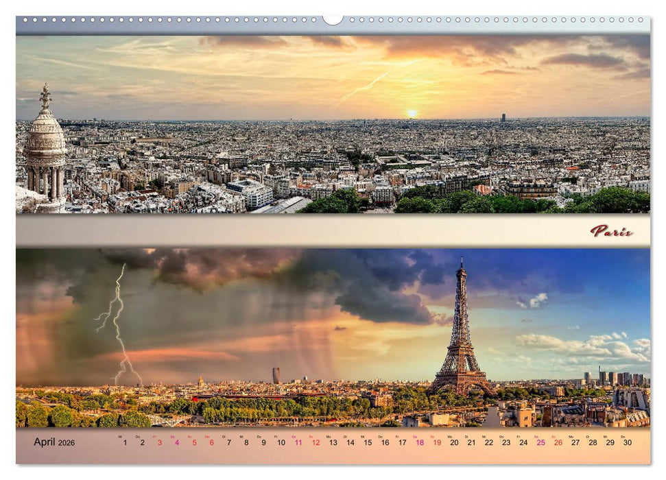Europäische Metropolen - Panoramen (CALVENDO Premium Wandkalender 2026)