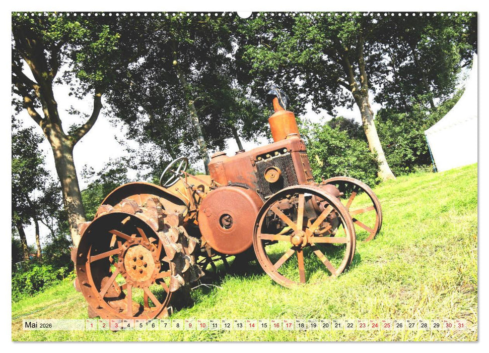 Historische Landmaschinen und Traktoren (CALVENDO Premium Wandkalender 2026)