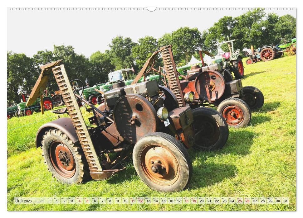 Historische Landmaschinen und Traktoren (CALVENDO Premium Wandkalender 2026)